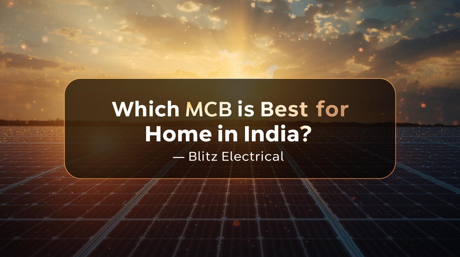 Which MCB Is Best for Home in India? - Blitz Electrical